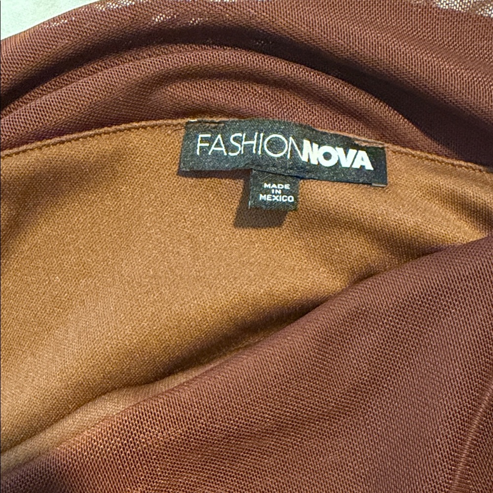 Fashion Nova Chocolate Strapless Dress - Picture 3 of 5